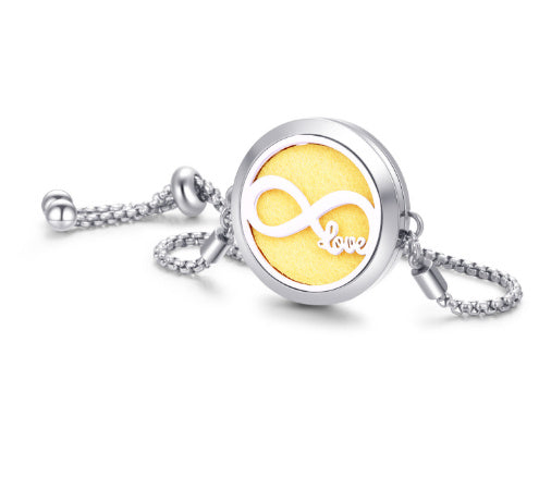 2024 New Kaleidoscope Aromatherapy Bracelet Perfume Essential Oil Diffuser Locket Bracelet Charms Women Aroma Diffuser Jewelry - happyshop365247