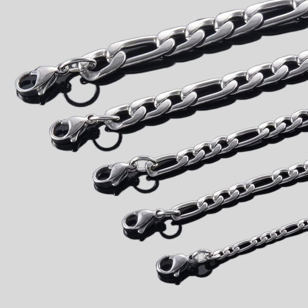 Stainless Steel Titanium Figaro Jewelry Chain - happyshop365247