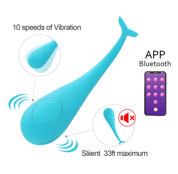 New APP Remote Small Whale Jumping Egg Invisible Wear Strong Vibration Massage Prostate Couples Adult Products - happyshop365247