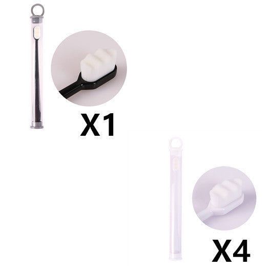 Ultra-fine Toothbrush Super Soft Bristle Deep Cleaning Brush Portable For Oral Care Tools Teeth Care Oral Cleaning Travel - happyshop365247