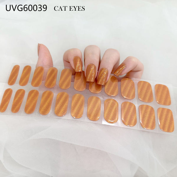 Blush Nail Stickers Uv Semi-baked Gel - happyshop365247
