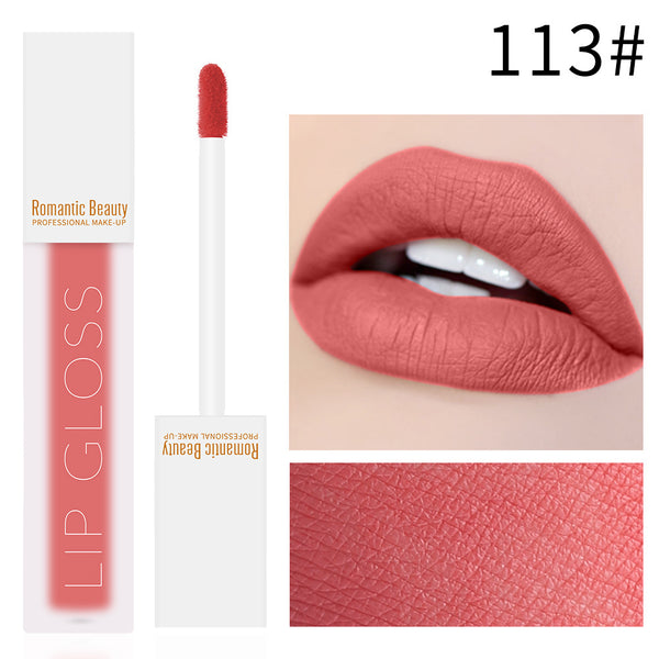 Romantic Beauty Velvet Matte Lip Glaze Non-Stick Lip Gloss - happyshop365247
