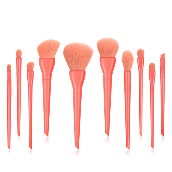 10pcs Luxury Makeup Brushes Sets For Foundation Powder Blush Eyeshadow Concealer Lip Eye Makeup Brush Cosmetics Beauty Tool - happyshop365247