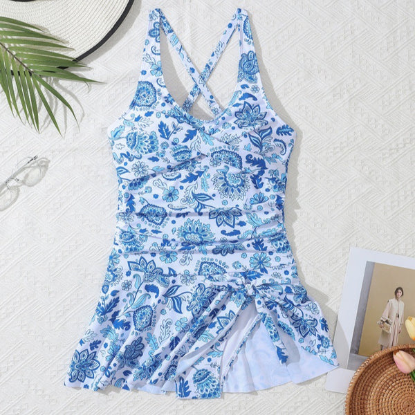 One-piece Sexy Back Cross Bikini Swimsuit - happyshop365247