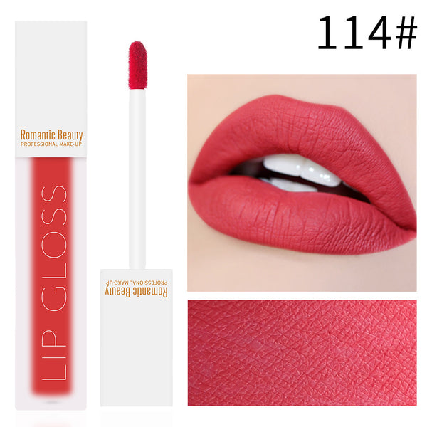 Romantic Beauty Velvet Matte Lip Glaze Non-Stick Lip Gloss - happyshop365247