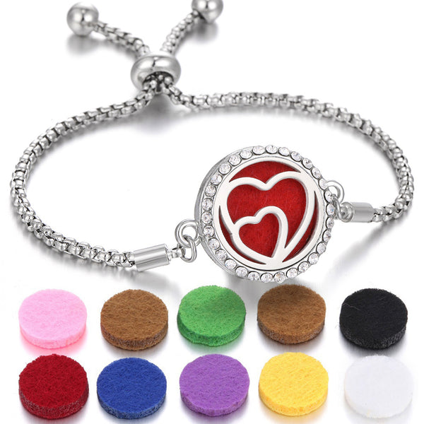 2024 New Kaleidoscope Aromatherapy Bracelet Perfume Essential Oil Diffuser Locket Bracelet Charms Women Aroma Diffuser Jewelry - happyshop365247