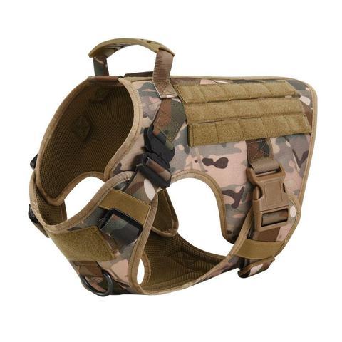 Military Tactical Dog Harness German Shepherd Adjustable Pet Dog Back - happyshop365247