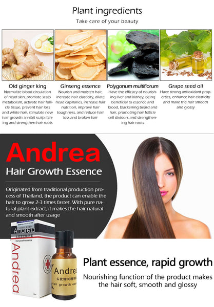 Hair Growth Anti Hair Loss Liquid 20ml Dense Hair Andrea Hairstyle Keratin Hair Care Styling Products Sunburst - happyshop365247