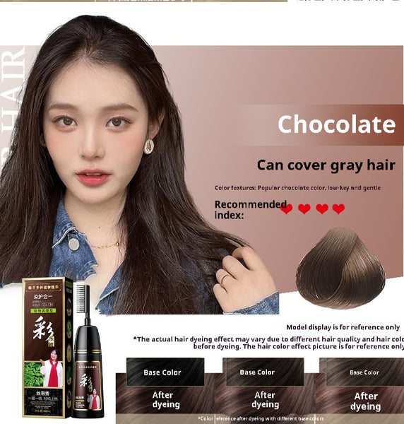 Plant Pure Hair Dye Color Hair Dyeing Cover White Hair Hair Color Cream - happyshop365247