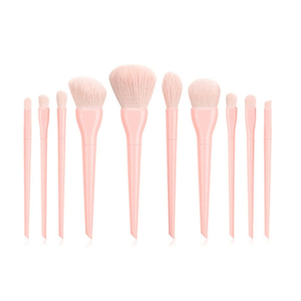 10pcs Luxury Makeup Brushes Sets For Foundation Powder Blush Eyeshadow Concealer Lip Eye Makeup Brush Cosmetics Beauty Tool - happyshop365247