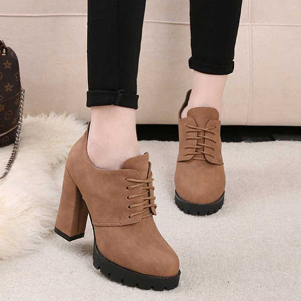 Women's Platform With Thick Heels And High Heels - happyshop365247