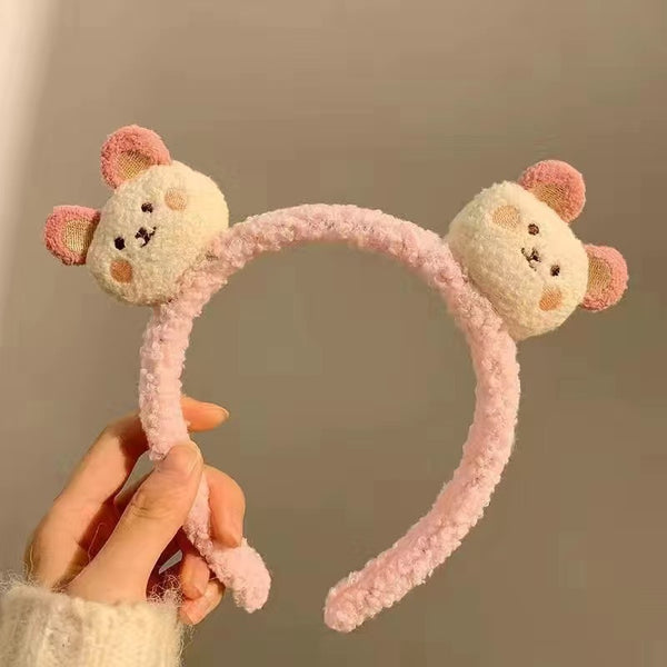 Cute Face Wash Hair Bands Female Cartoon Headwear Hair Band Headband Apply - happyshop365247