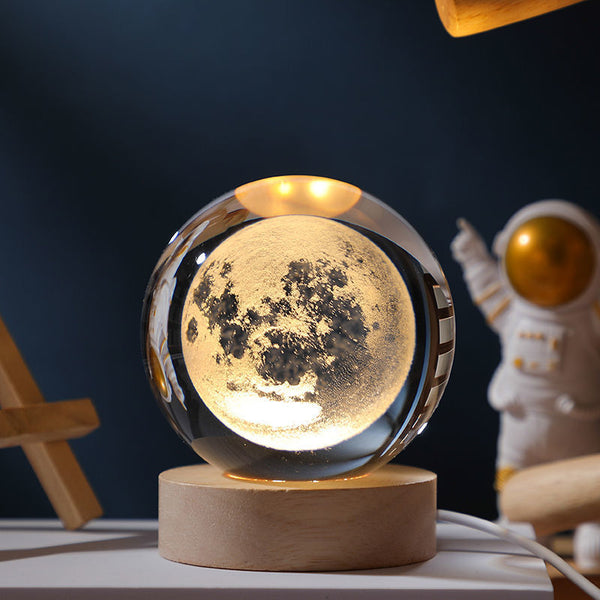 Universe Series Luminous Crystal Ball Night Light Desktop Bedroom Decoration Couple Girlfriends Student Gift Birthday Gift - happyshop365247