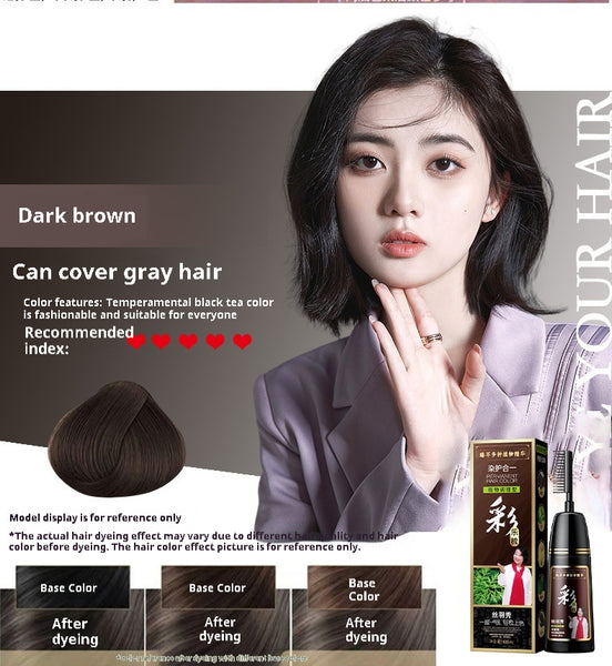 Plant Pure Hair Dye Color Hair Dyeing Cover White Hair Hair Color Cream - happyshop365247