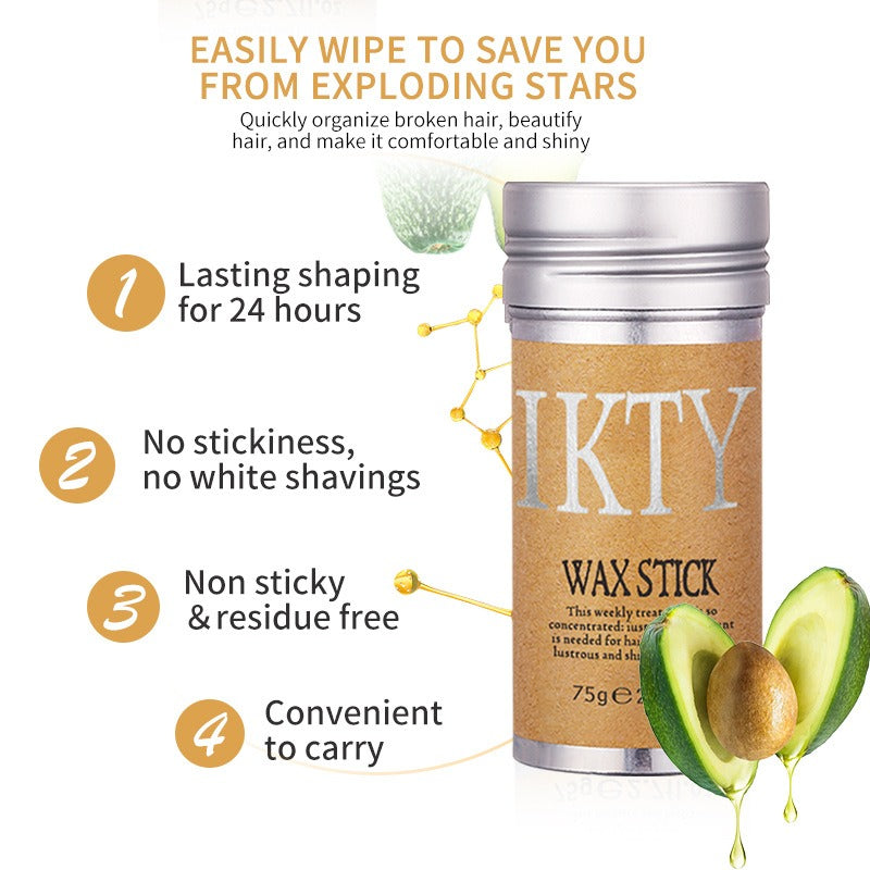 75g Hot Hair Gel Hair Line Styling Smooth Frizzy Hairs Avocado Hair Edge Control Gel Salon Hairdressing Styling Tool - happyshop365247