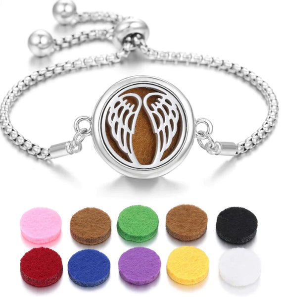2024 New Kaleidoscope Aromatherapy Bracelet Perfume Essential Oil Diffuser Locket Bracelet Charms Women Aroma Diffuser Jewelry - happyshop365247