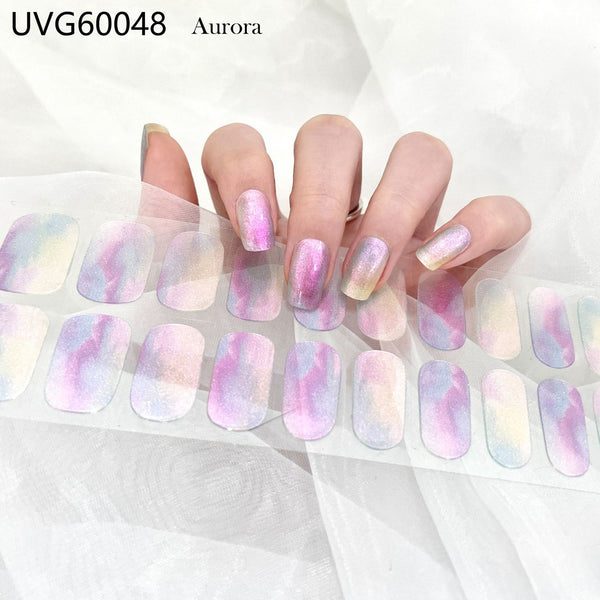 Blush Nail Stickers Uv Semi-baked Gel - happyshop365247
