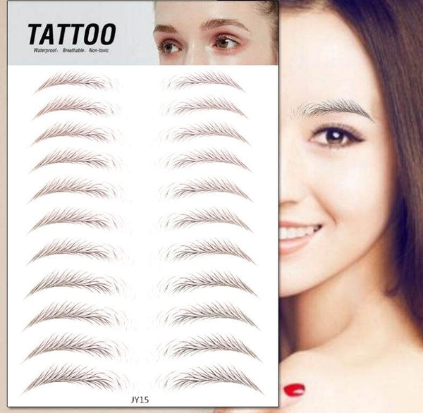 Magic 4D Hair-like Eyebrow Tattoo Sticker False Eyebrows 7 Day Long Lasting Super Waterproof Makeup Eye Brow Stickers Cosmetics - happyshop365247