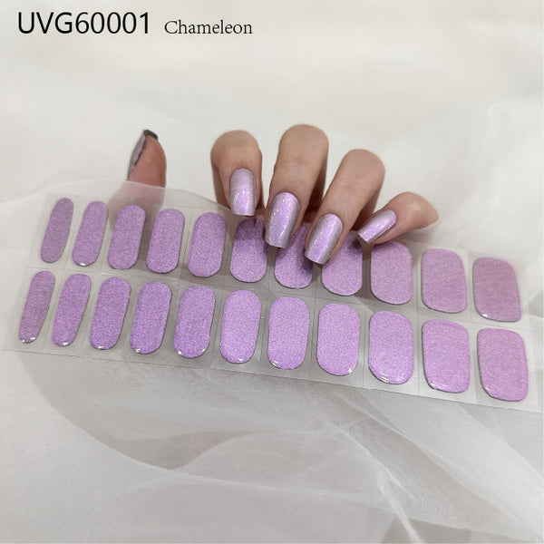 Blush Nail Stickers Uv Semi-baked Gel - happyshop365247
