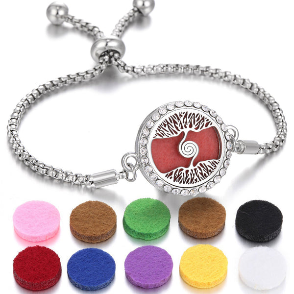 2024 New Kaleidoscope Aromatherapy Bracelet Perfume Essential Oil Diffuser Locket Bracelet Charms Women Aroma Diffuser Jewelry - happyshop365247