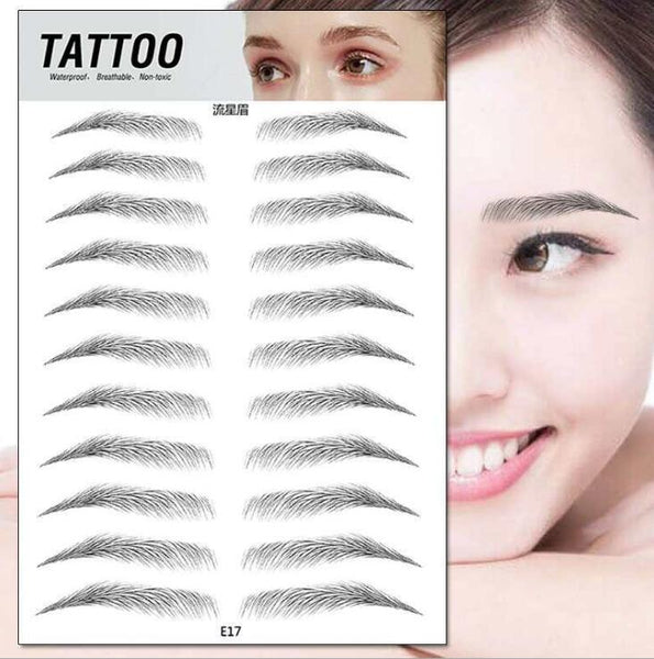 Magic 4D Hair-like Eyebrow Tattoo Sticker False Eyebrows 7 Day Long Lasting Super Waterproof Makeup Eye Brow Stickers Cosmetics - happyshop365247
