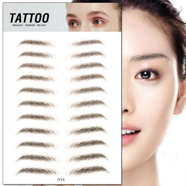 Magic 4D Hair-like Eyebrow Tattoo Sticker False Eyebrows 7 Day Long Lasting Super Waterproof Makeup Eye Brow Stickers Cosmetics - happyshop365247