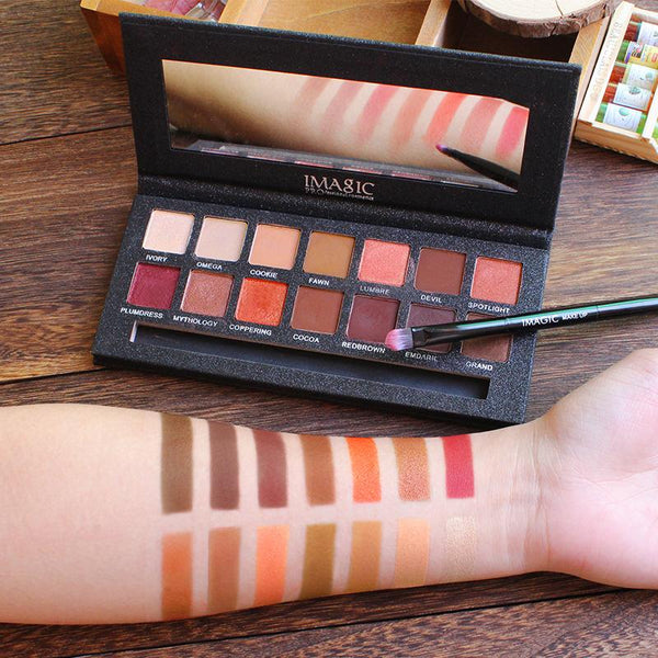 IMAGIC 14 Color Matte Nude Eye Shadow Pallete Cosmetics - happyshop365247