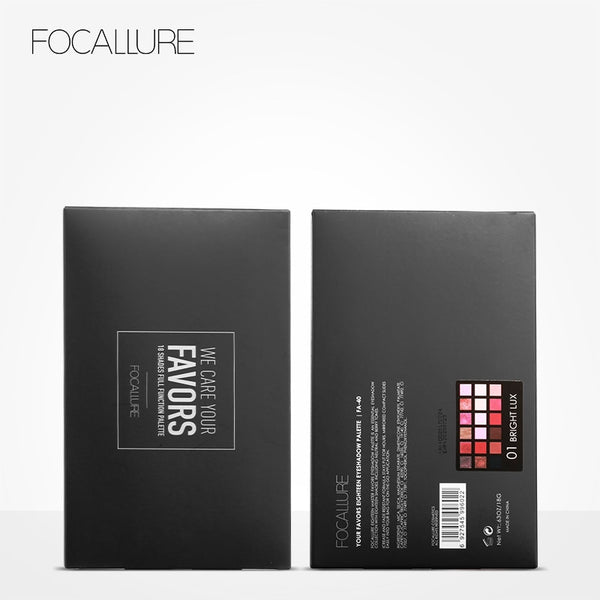 FOCALLURE 18 Colors Palette Shimmer Matte Pigment Eye Shadow Cosmetics Mineral Nude Glitter Eye Makeup Beauty - happyshop365247