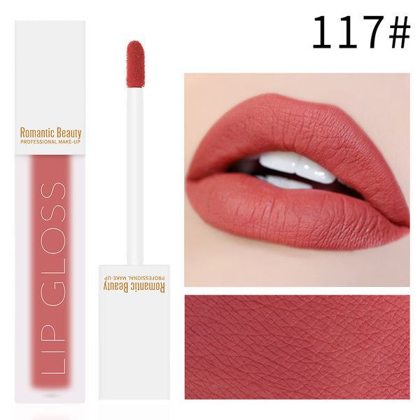 Romantic Beauty Velvet Matte Lip Glaze Non-Stick Lip Gloss - happyshop365247