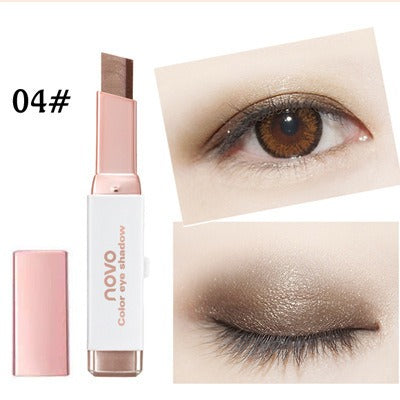 Eyeshadow Stick Stereo Gradient Shimmer Double Color Cream Pen Eye Makeup Cosmetics Tool - happyshop365247