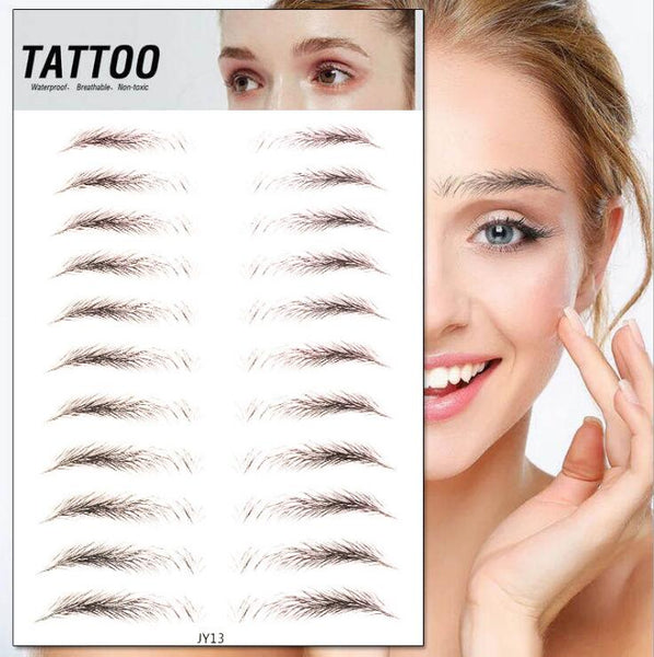 Magic 4D Hair-like Eyebrow Tattoo Sticker False Eyebrows 7 Day Long Lasting Super Waterproof Makeup Eye Brow Stickers Cosmetics - happyshop365247