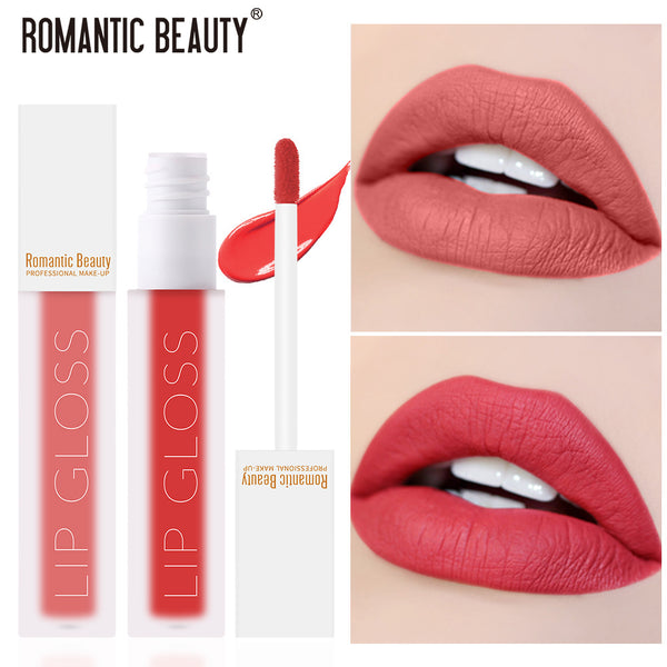 Romantic Beauty Velvet Matte Lip Glaze Non-Stick Lip Gloss - happyshop365247