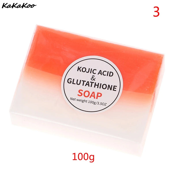 100g Kojic Acid Soap Handmade Soaps Glutathione Whitening Soap Facial Soap Cleanser Bath Soap Hand Wash Soap Antibacterial - happyshop365247