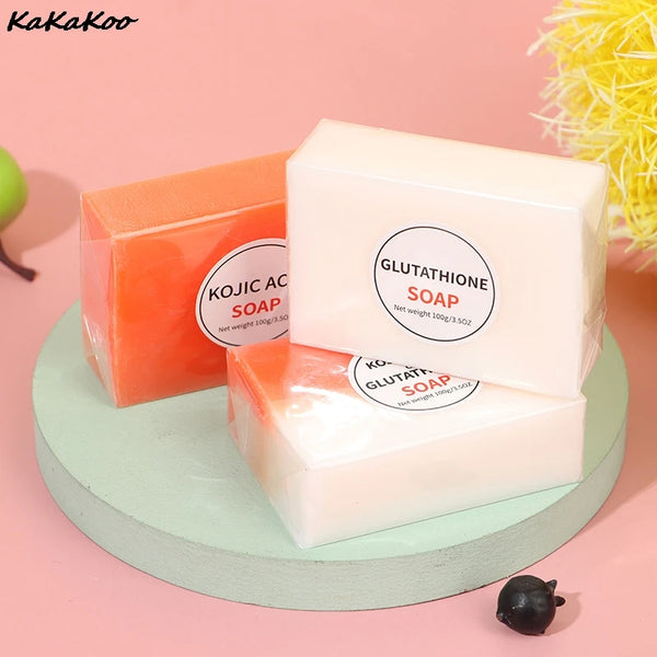 100g Kojic Acid Soap Handmade Soaps Glutathione Whitening Soap Facial Soap Cleanser Bath Soap Hand Wash Soap Antibacterial - happyshop365247
