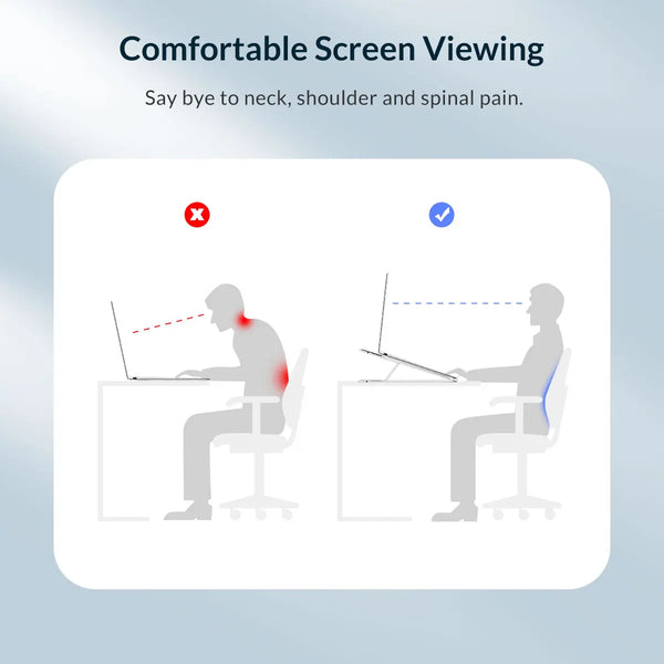 ORICO Portable Laptop Stand Riser Foldable Adjustable Notebook Holder Vertical Computer Stand desk 7 Angles for MacBook Tablets - happyshop365247