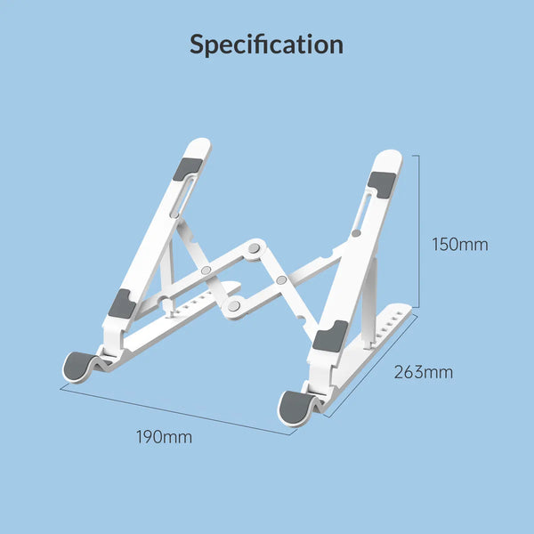ORICO Portable Laptop Stand Riser Foldable Adjustable Notebook Holder Vertical Computer Stand desk 7 Angles for MacBook Tablets - happyshop365247