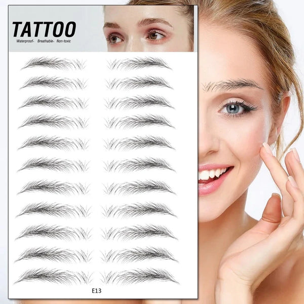 Magic 4D Hair-like Eyebrow Tattoo Sticker False Eyebrows 7 Day Long Lasting Super Waterproof Makeup Eye Brow Stickers Cosmetics - happyshop365247