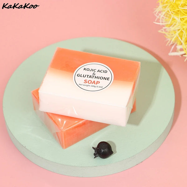 100g Kojic Acid Soap Handmade Soaps Glutathione Whitening Soap Facial Soap Cleanser Bath Soap Hand Wash Soap Antibacterial - happyshop365247