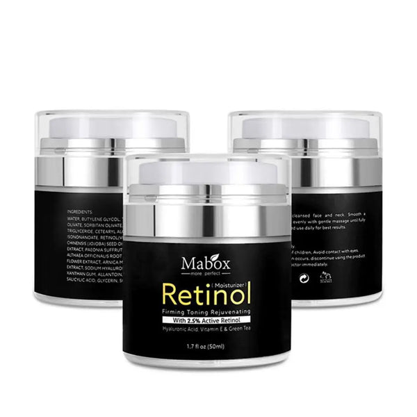 MABOX 2.5% Retinol Whitening Face Cream + Vitamin C Whitening Serum Anti aging Moisturizer Face Cream - happyshop365247