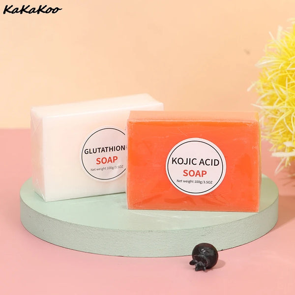 100g Kojic Acid Soap Handmade Soaps Glutathione Whitening Soap Facial Soap Cleanser Bath Soap Hand Wash Soap Antibacterial - happyshop365247