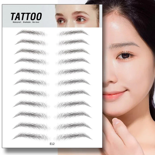 Magic 4D Hair-like Eyebrow Tattoo Sticker False Eyebrows 7 Day Long Lasting Super Waterproof Makeup Eye Brow Stickers Cosmetics - happyshop365247