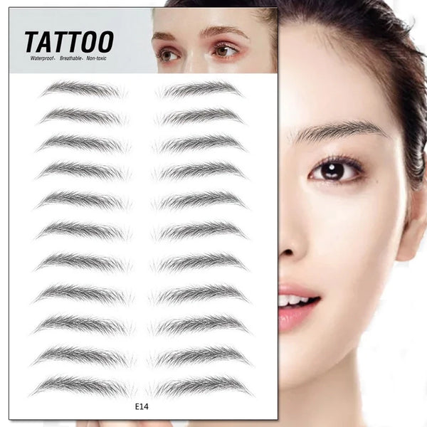 Magic 4D Hair-like Eyebrow Tattoo Sticker False Eyebrows 7 Day Long Lasting Super Waterproof Makeup Eye Brow Stickers Cosmetics - happyshop365247