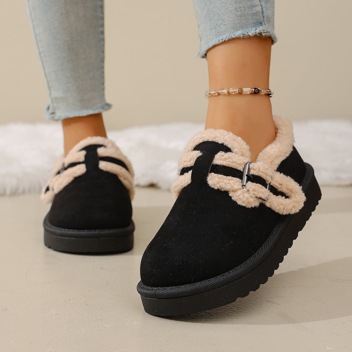 Season New Retro Platform Cotton Shoes For Women - happyshop365247