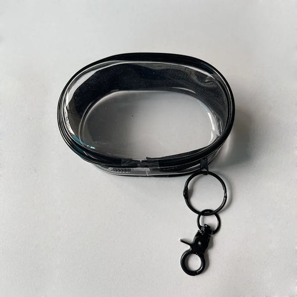 1pc Transparent Empty Fishhooks Organizer Box Portable Multipurpose Charger Cable Holder Case Fishhooks Storage with Keychain - happyshop365247