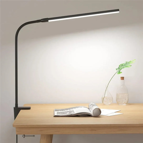 Double Head LED Clip Desk Lamp Architect Table Lamp for Home Office Lighting 3 Color Mode and 10 Dimmable Eye Protect Desk lamps - happyshop365247