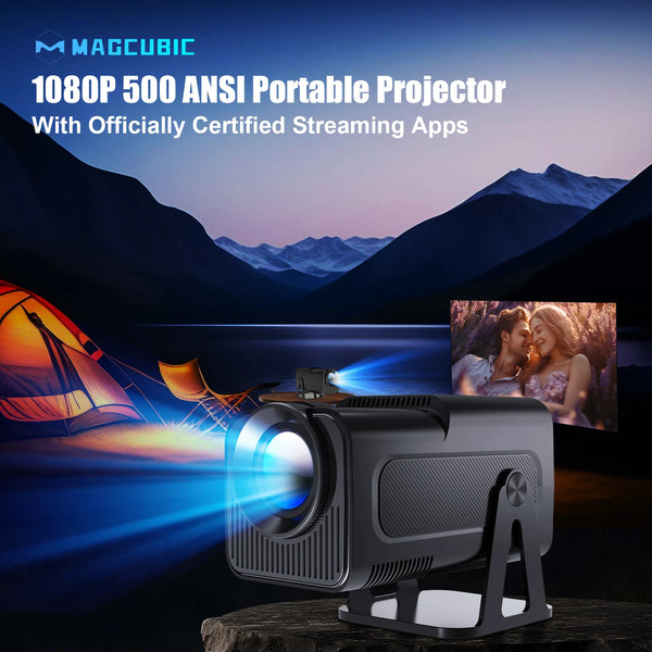 Magcubic Netflix Officially Licensed Native 1080P HY320 NTV Projector 4K 500ANSI Prime Video YouTube WIFi BT5.2 Android 13 Voice - happyshop365247