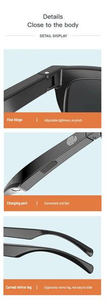 Xiaomi Smart Bluetooth V5.3 Sunglasses Glasses Call Outdoor Sports Headphones HIFI Black Technology Anti-touch UV For Men Women - happyshop365247