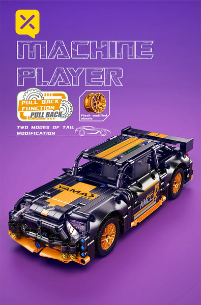 ToylinX 1/18 Sports Car Series Collectible Car 520pcs Building Technology Model Boy Kids Educational Racing Toy for Festive gift - happyshop365247