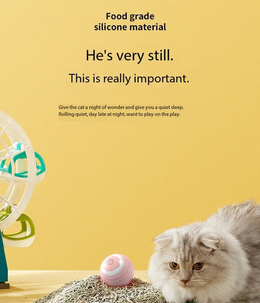 Cat Interactive Ball Smart Cat Toys Indoor Automatic Rolling Magic Ball Electronic Interactive Cat Toy Cat Game Accessories - happyshop365247