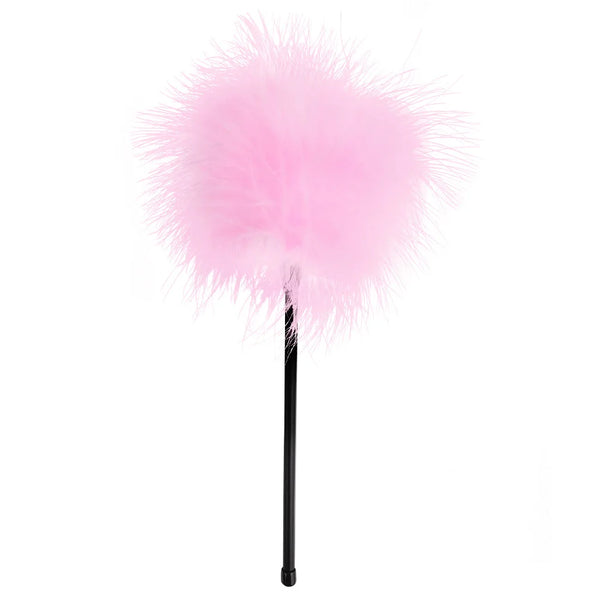 Tease Tickle with Soft Artificial Feather Short Handle Easy to Hold Punishment Spankign Whip BDSM Sex Toys for Women and Couples - happyshop365247